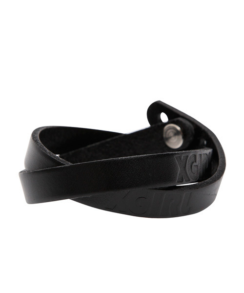 X-girl（エックスガール）の「LEATHER BANGLE（バングル/リストバンド・レディース・ブラック/ブラウン・ONE SIZE）」の2枚目の写真