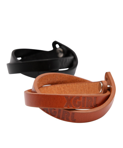 X-girl（エックスガール）の「LEATHER BANGLE（バングル/リストバンド・レディース・ブラック/ブラウン・ONE SIZE）」の5枚目の写真