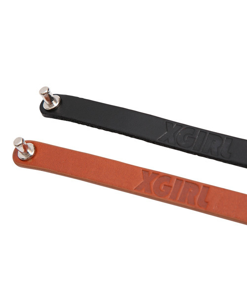 X-girl（エックスガール）の「LEATHER BANGLE（バングル/リストバンド・レディース・ブラック/ブラウン・ONE SIZE）」の7枚目の写真
