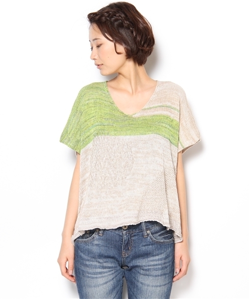 LIVETART（リヴェタート）の「tamaki niime/コットンニット (sleeveless)（ニット/セーター・レディース・ベージュ系その他・FREE）」の2枚目の写真