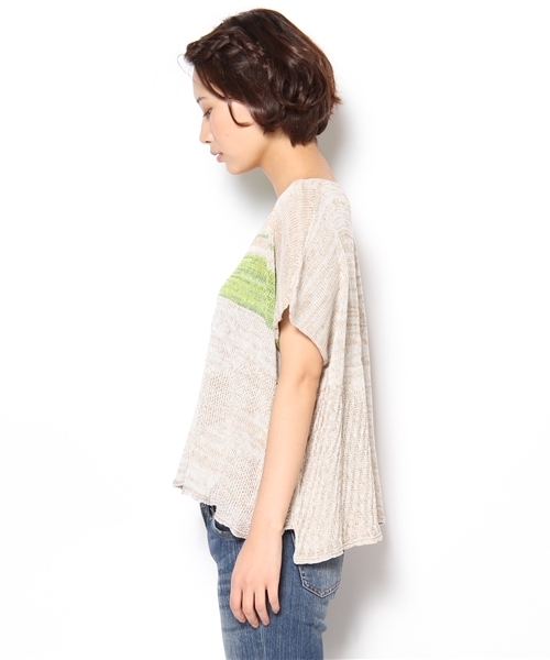 LIVETART（リヴェタート）の「tamaki niime/コットンニット (sleeveless)（ニット/セーター・レディース・ベージュ系その他・FREE）」の3枚目の写真