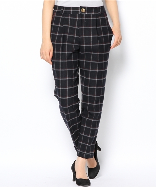 Khaju(カージュ)の「★★Khaju:チェッククロップドパンツ(その他パンツ・レディース・ブラウン/ネイビー/ブラック/グレー・26/27)」の15枚目の写真