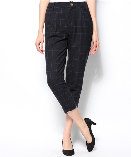 Khaju(カージュ)の「★★Khaju:チェッククロップドパンツ(その他パンツ・レディース・ブラウン/ネイビー/ブラック/グレー・26/27)」の16枚目の写真