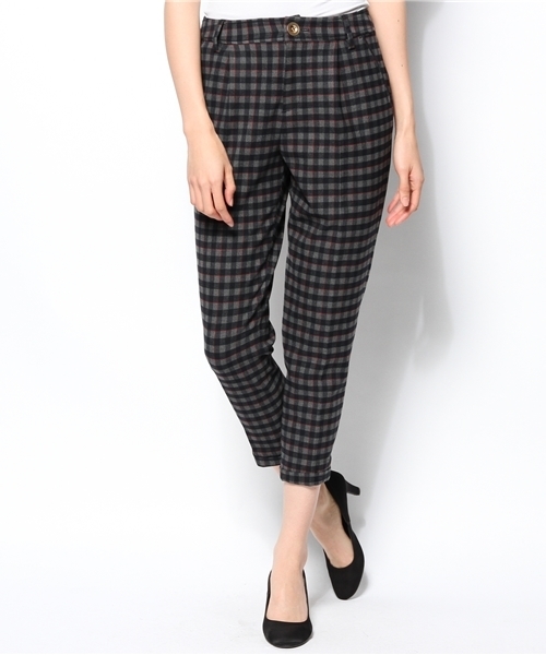 Khaju(カージュ)の「★★Khaju:チェッククロップドパンツ(その他パンツ・レディース・ブラウン/ネイビー/ブラック/グレー・26/27)」の17枚目の写真
