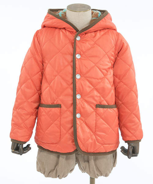 ANY（エニィ）の「【KIDS】ポリエステルシレー加工×裏ボアpt（ブルゾン・キッズ・ブラック系5/カーキ系/ブルー系/ピンク系/オレンジ系・80/90/100/110/120/130）」の5枚目の写真