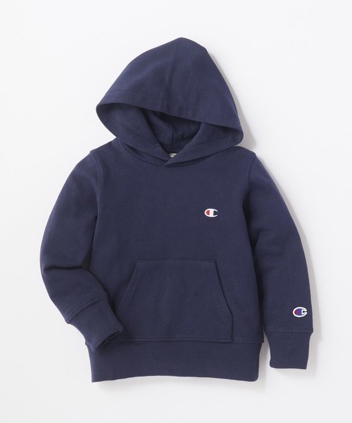 Champion（チャンピオン）の「【Champion】ワンポイントパーカー（パーカー・キッズ・イエロー/グレー/ホワイト/ブラック/ネイビー/レッド・100/120/110/140/130）」の4枚目の写真