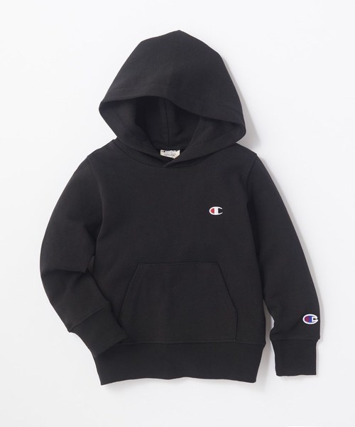 Champion（チャンピオン）の「【Champion】ワンポイントパーカー（パーカー・キッズ・イエロー/グレー/ホワイト/ブラック/ネイビー/レッド・100/120/110/140/130）」の2枚目の写真