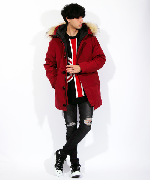 ８(eight)（エイト）の「ニットセーター ユニオンジャック 英国（ニット/セーター・メンズ・ブラック/ネイビー・MEDIUM/LARGE）」の16枚目の写真