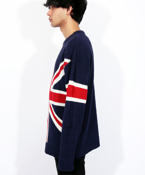 ８(eight)（エイト）の「ニットセーター ユニオンジャック 英国（ニット/セーター・メンズ・ブラック/ネイビー・MEDIUM/LARGE）」の20枚目の写真
