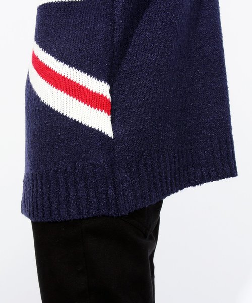 ８(eight)（エイト）の「ニットセーター ユニオンジャック 英国（ニット/セーター・メンズ・ブラック/ネイビー・MEDIUM/LARGE）」の9枚目の写真