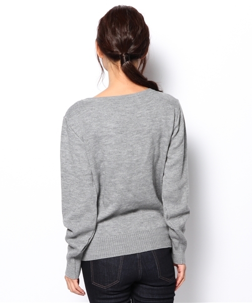 laule'a sunny side store(ラウレアサニーサイドストア)の「lapuleロゴニット(ニット/セーター・レディース・オフホワイト/グレー/ネイビー・FREE)」の6枚目の写真