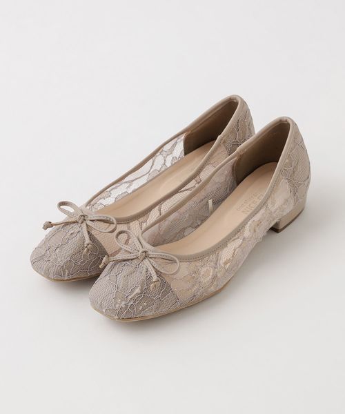 one after another NICE CLAUP(ワンアフターアナザーナイスクラップ)の「レース&レオパードバレエシューズ(バレエシューズ・レディース・アイボリー/モカ/レオパード・SMALL/MEDIUM/LARGE)」の3枚目の写真