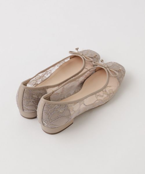 one after another NICE CLAUP(ワンアフターアナザーナイスクラップ)の「レース&レオパードバレエシューズ(バレエシューズ・レディース・アイボリー/モカ/レオパード・SMALL/MEDIUM/LARGE)」の5枚目の写真