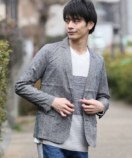 ARCADE(アーケード)の「清涼 クールドット 冷感 吸水速乾 ストレッチ テーラード サマージャケット(テーラードジャケット)」|グレー系その他