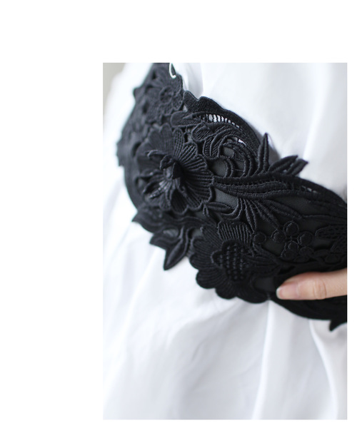 cawaii（カワイイ）の「大人レースのサッシュベルト（ベルト・レディース・ブラック・FREE）」の2枚目の写真