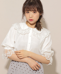 apres jour | スカラップレース襟ブラウス【ZOZOTOWN限定アイテム】(シャツ/ブラウス)