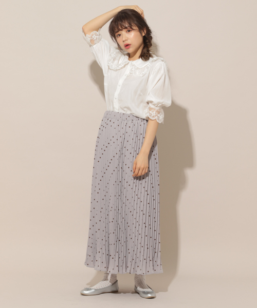 apres jour（アプレジュール）の「スカラップレース襟ブラウス【ZOZOTOWN限定アイテム】（シャツ/ブラウス・レディース・ブラック/オフホワイト/ブルー/ラベンダー・フリー）」の13枚目の写真