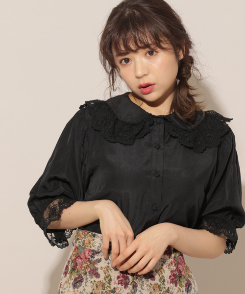 apres jour（アプレジュール）の「スカラップレース襟ブラウス【ZOZOTOWN限定アイテム】（シャツ/ブラウス・レディース・ブラック/オフホワイト/ブルー/ラベンダー・フリー）」の14枚目の写真