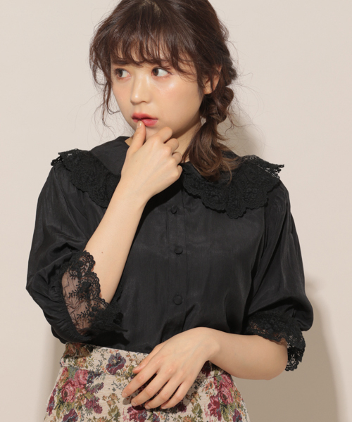 apres jour（アプレジュール）の「スカラップレース襟ブラウス【ZOZOTOWN限定アイテム】（シャツ/ブラウス・レディース・ブラック/オフホワイト/ブルー/ラベンダー・フリー）」の15枚目の写真