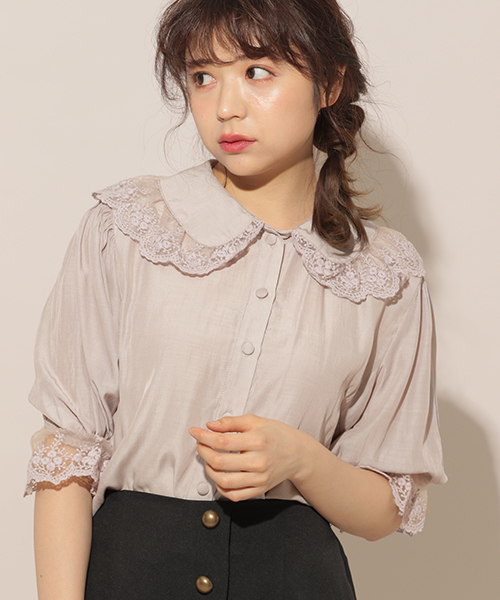 apres jour（アプレジュール）の「スカラップレース襟ブラウス【ZOZOTOWN限定アイテム】（シャツ/ブラウス・レディース・ブラック/オフホワイト/ブルー/ラベンダー・フリー）」の20枚目の写真