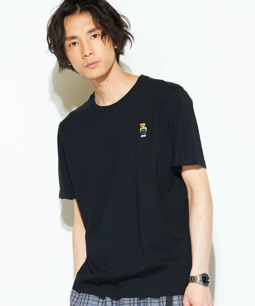 WEGO（ウィゴー）の「WEGO/ベアワンポイント刺繍Tシャツ（Tシャツ/カットソー・メンズ・ネイビー/ベージュ/ホワイト/ホワイト系その他/その他2/その他1・LARGE/MEDIUM/SMALL）」の6枚目の写真