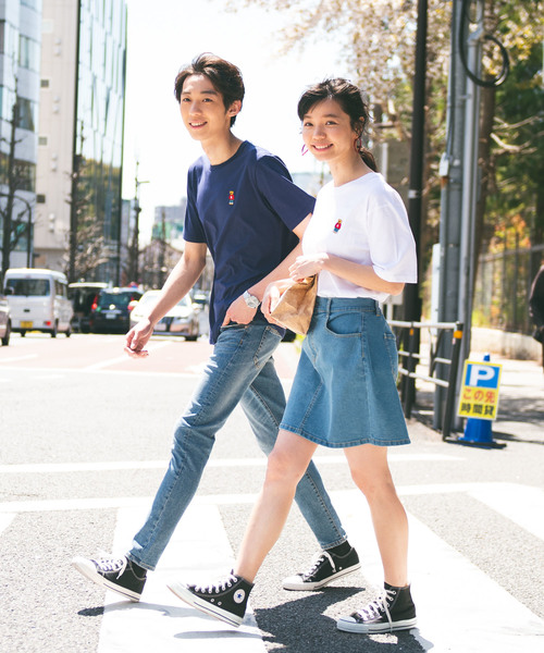 WEGO（ウィゴー）の「WEGO/ベアワンポイント刺繍Tシャツ（Tシャツ/カットソー・メンズ・ネイビー/ベージュ/ホワイト/ホワイト系その他/その他2/その他1・LARGE/MEDIUM/SMALL）」の9枚目の写真