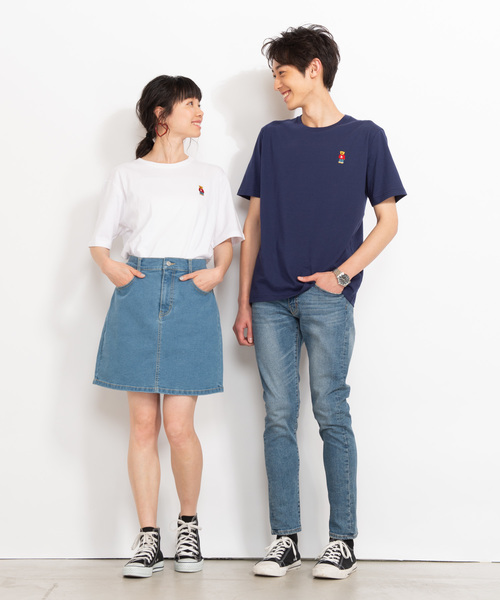 WEGO（ウィゴー）の「WEGO/ベアワンポイント刺繍Tシャツ（Tシャツ/カットソー・メンズ・ネイビー/ベージュ/ホワイト/ホワイト系その他/その他2/その他1・LARGE/MEDIUM/SMALL）」の10枚目の写真