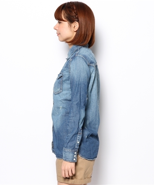 goa（ゴア）の「6OZ ﾃﾞﾆﾑｼｬﾂ（シャツ/ブラウス・レディース・ブルー・FREE）」の3枚目の写真