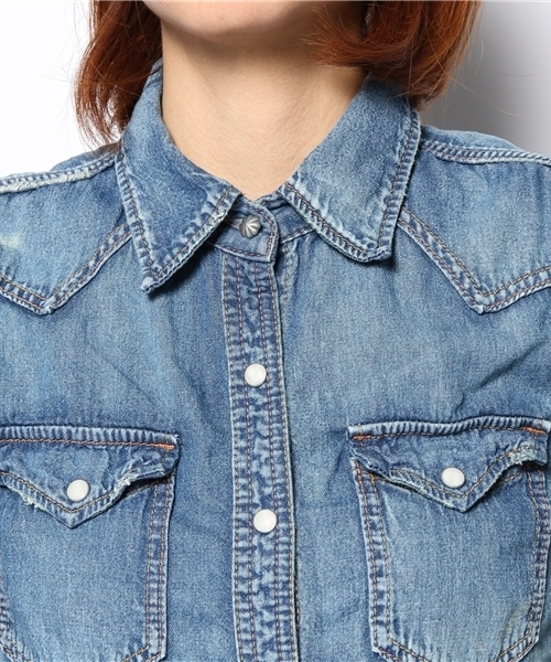 goa（ゴア）の「6OZ ﾃﾞﾆﾑｼｬﾂ（シャツ/ブラウス・レディース・ブルー・FREE）」の5枚目の写真