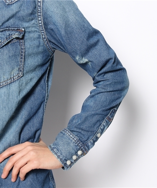 goa（ゴア）の「6OZ ﾃﾞﾆﾑｼｬﾂ（シャツ/ブラウス・レディース・ブルー・FREE）」の6枚目の写真