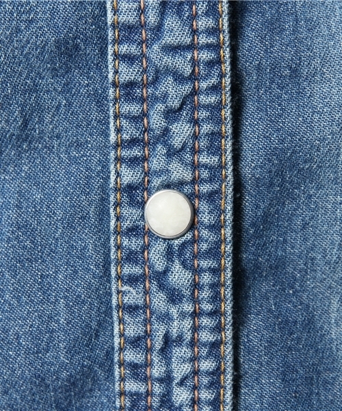 goa（ゴア）の「6OZ ﾃﾞﾆﾑｼｬﾂ（シャツ/ブラウス・レディース・ブルー・FREE）」の9枚目の写真