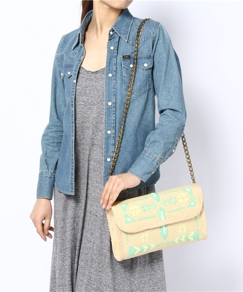 Another Edition(アナザーエディション)の「AE KIKA EMB CLT Я(クラッチバッグ・レディース・ライム/ライラック・フリー)」の10枚目の写真