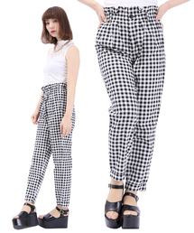 WEGO | WEGO/ギンガムハイウエストタックパンツ(その他パンツ)
