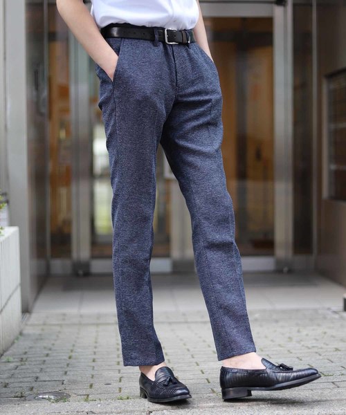 MEN'S BIGI(メンズビギ)の「カラミ織りストレッチパンツ(その他パンツ・メンズ・ネイビー/グレー・LL/S/M/L/SS)」の1枚目の写真