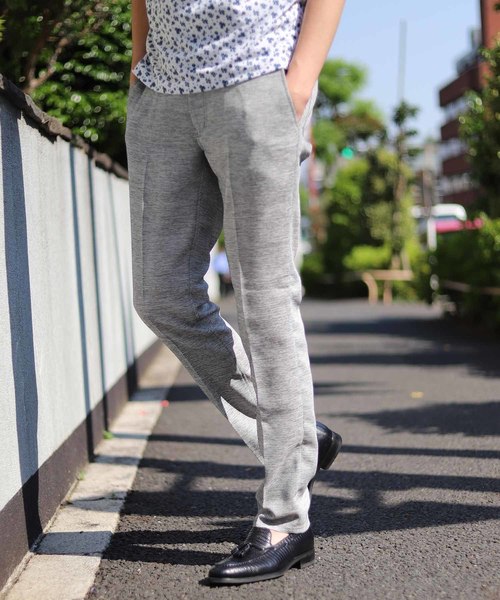 MEN'S BIGI(メンズビギ)の「カラミ織りストレッチパンツ(その他パンツ・メンズ・ネイビー/グレー・LL/S/M/L/SS)」の2枚目の写真