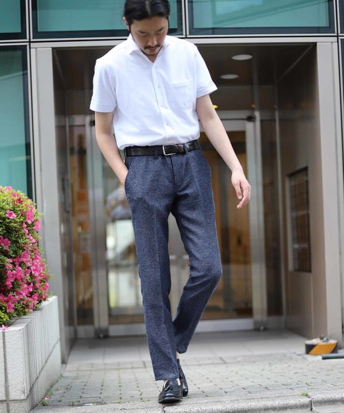 MEN'S BIGI(メンズビギ)の「カラミ織りストレッチパンツ(その他パンツ・メンズ・ネイビー/グレー・LL/S/M/L/SS)」の8枚目の写真