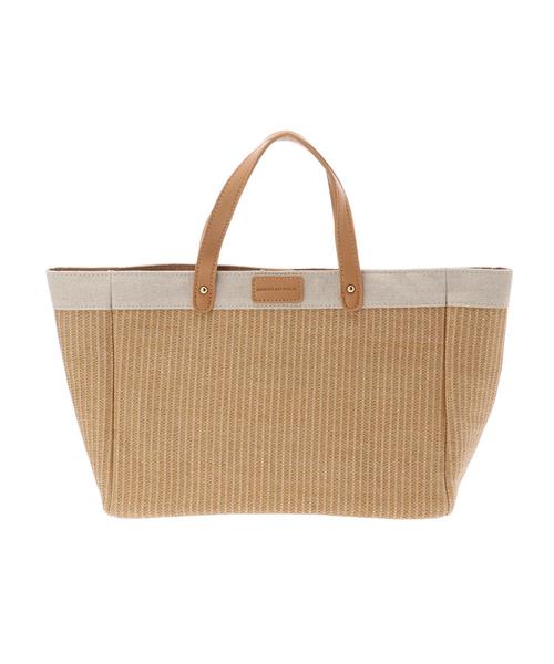 AMERICAN HOLIC（アメリカンホリック）の「雑材スクエアトートバッグ（トートバッグ・レディース・ブラック/ベージュ・FREE）」の5枚目の写真