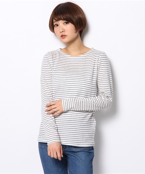 Kastane（カスタネ）の「【Kastane】ボーダープルオーバー（Tシャツ/カットソー・レディース・レッド/ライトグレー/ブラック・FREE）」の8枚目の写真