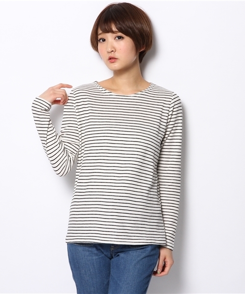 Kastane（カスタネ）の「【Kastane】ボーダープルオーバー（Tシャツ/カットソー・レディース・レッド/ライトグレー/ブラック・FREE）」の2枚目の写真