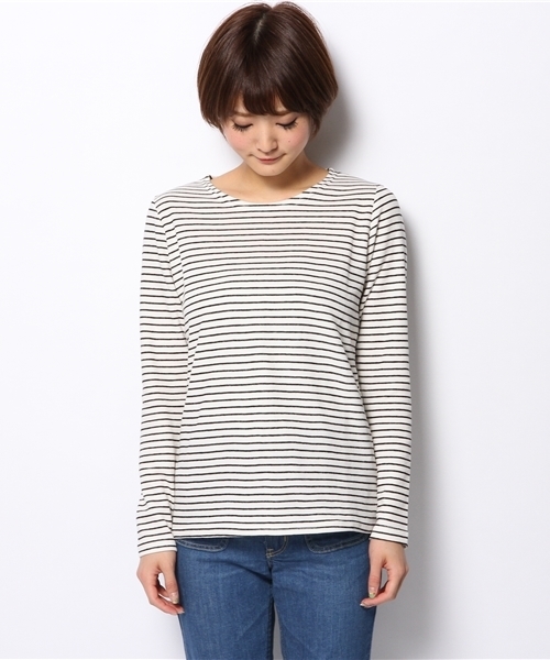 Kastane（カスタネ）の「【Kastane】ボーダープルオーバー（Tシャツ/カットソー・レディース・レッド/ライトグレー/ブラック・FREE）」の10枚目の写真