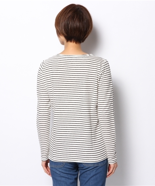 Kastane（カスタネ）の「【Kastane】ボーダープルオーバー（Tシャツ/カットソー・レディース・レッド/ライトグレー/ブラック・FREE）」の4枚目の写真