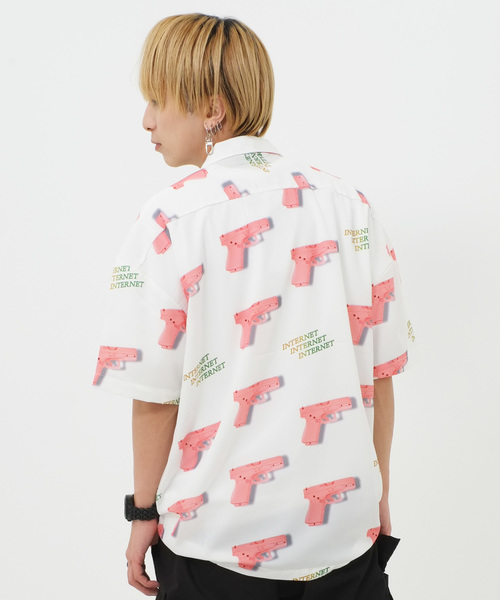 ATTI(アッティ)の「ピストルカラー総柄シャツ(シャツ/ブラウス・メンズ・ホワイト/ブラック/サックスブルー・FREE)」の11枚目の写真