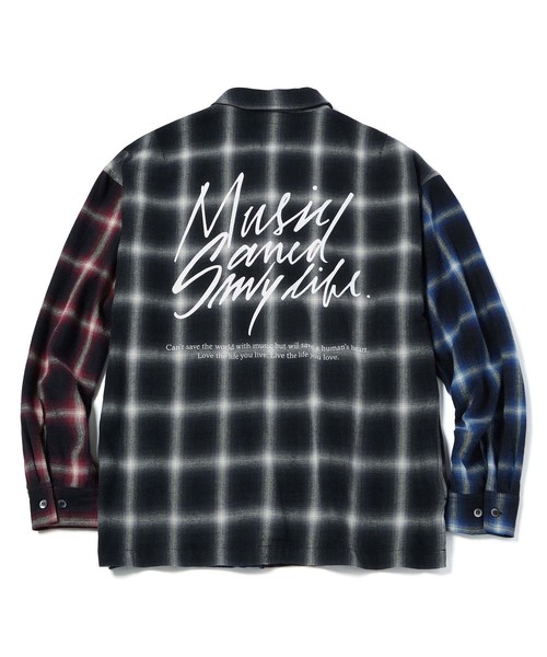 MSML(エムエスエムエル)の「CRAZY PATTERN BALLOON OMBRE CHECK SHIRTS(シャツ/ブラウス・メンズ・ブラック・S/M/L)」の3枚目の写真