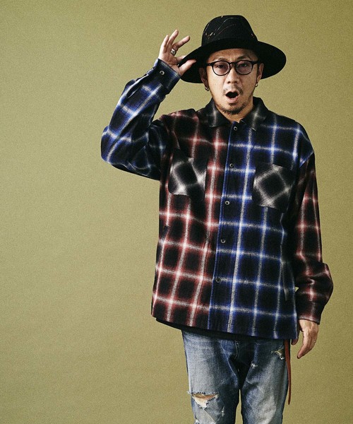 MSML(エムエスエムエル)の「CRAZY PATTERN BALLOON OMBRE CHECK SHIRTS(シャツ/ブラウス・メンズ・ブラック・S/M/L)」の6枚目の写真
