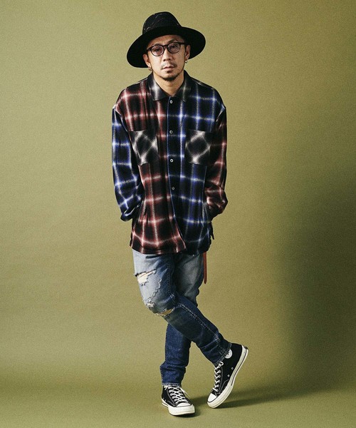 MSML(エムエスエムエル)の「CRAZY PATTERN BALLOON OMBRE CHECK SHIRTS(シャツ/ブラウス・メンズ・ブラック・S/M/L)」の8枚目の写真