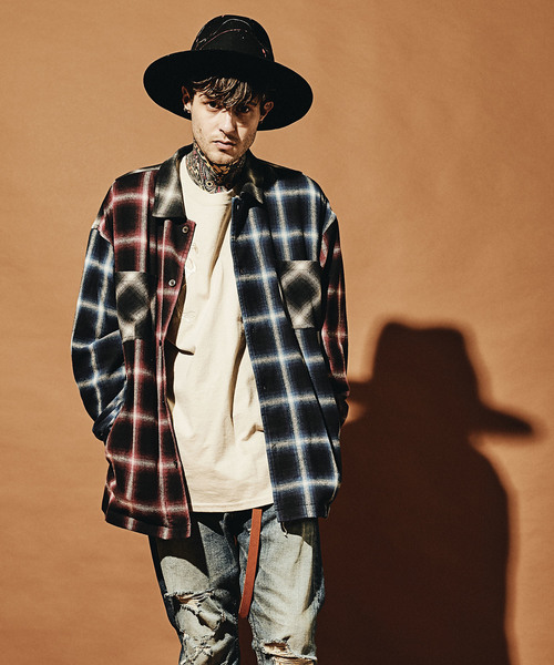 MSML(エムエスエムエル)の「CRAZY PATTERN BALLOON OMBRE CHECK SHIRTS(シャツ/ブラウス・メンズ・ブラック・S/M/L)」の14枚目の写真
