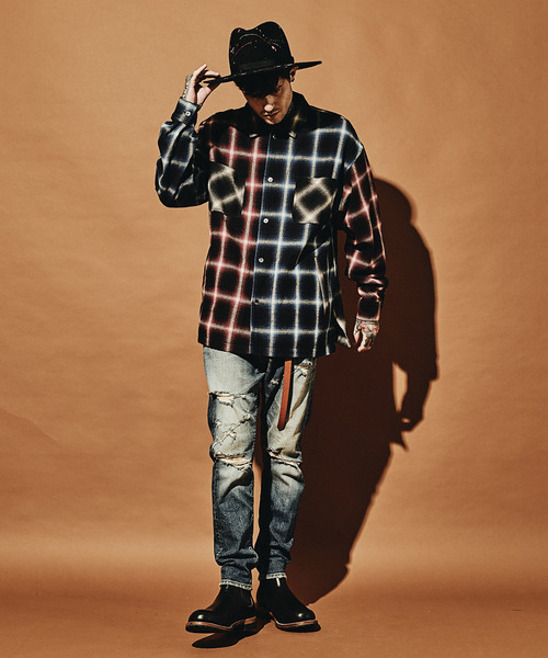 MSML(エムエスエムエル)の「CRAZY PATTERN BALLOON OMBRE CHECK SHIRTS(シャツ/ブラウス・メンズ・ブラック・S/M/L)」の17枚目の写真