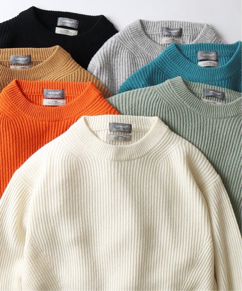 JOURNAL STANDARD relume(ジャーナルスタンダード レリューム)の「7GG ITALYメリノウール 畦編みクルーネックニット(ニット/セーター)」|ホワイト