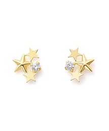 BLOOM（ブルーム）の「K10 イエローゴールド キュービックジルコニア スター ピアス BLOOM ブルーム（ピアス（両耳用））」