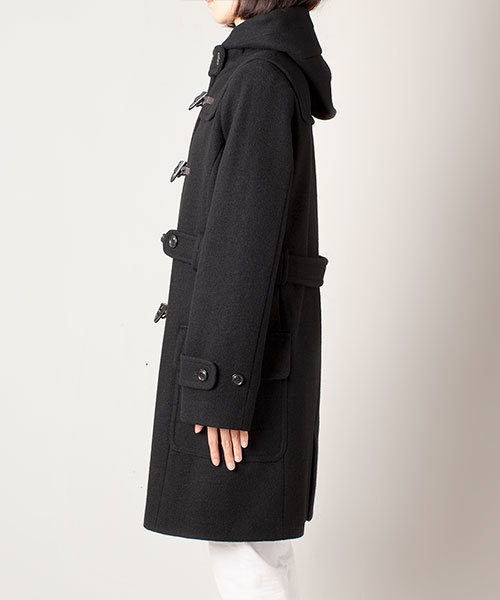 NANO universe(ナノユニバース)の「ハードメルトンロングダッフルコート(ダッフルコート・レディース・ブラック/ベージュ/ネイビー・36/38)」の11枚目の写真